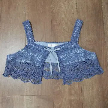 핑크하우스 자수 레이스 숏 베스트