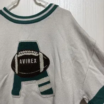 AVIREX 럭비 스타일 니트 스웨터 XL