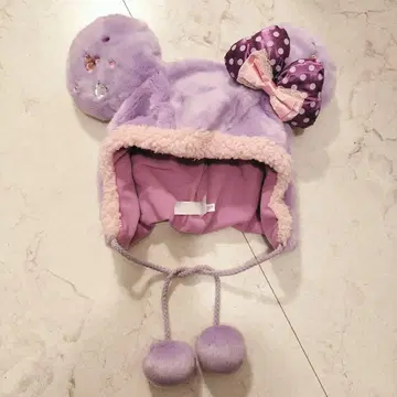디즈니 리조트 보라색 비쥬 팬캡 미니