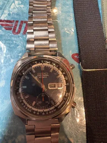 SEIKO 자동 크로노그래프 손목시계 6139-6020 작동품