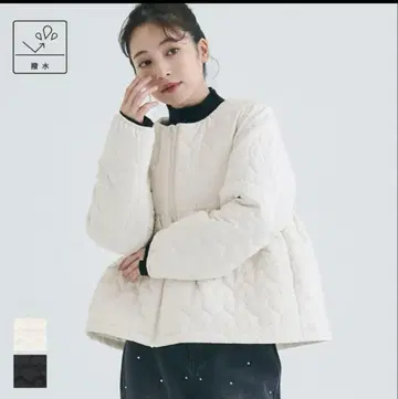 coca 코카 하트 퀼팅 개더 자켓