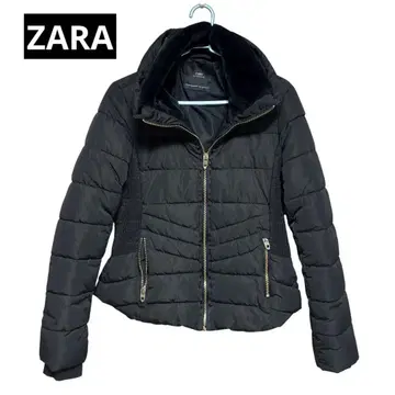 ZARA 자라 충전솜 블랙 퀼팅 다운 자켓