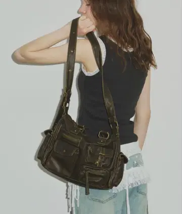 SHAGGIE 2WAY 빈티지 아웃 포켓 보스턴 백