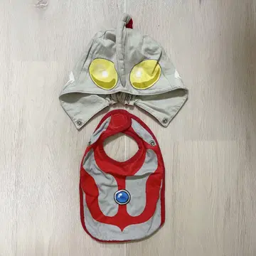 BANDAI 공식 울트라맨 변신 모자 후드 부착 턱받이 스타일