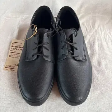 무인양품 [ 피로를 줄이는 가죽 재활용 플레인토 ] 26.5cm