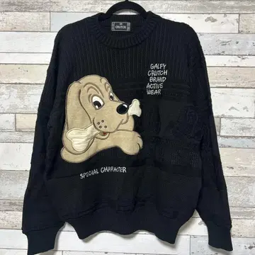 CRUTCH GALFY 클러치 갈피 빅 로고 니트