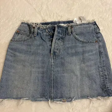 moussy 로우라이즈 데님 스커트