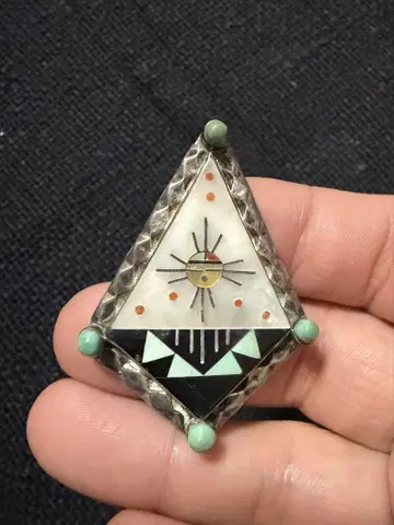 zuni 주니족 선 페이스 펜던트