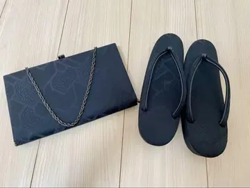 블랙 조리 와 기모노 가방 세트 포멀