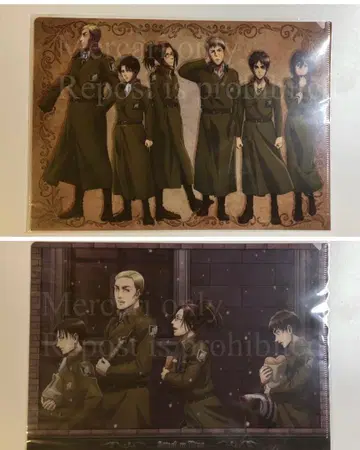 진격의 거인 클리어 파일 2세트 WIT STUDIO 조사병단 코트