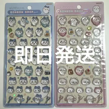 치이카와 (먼작귀) 하치와레 모자 꽁지 드롭 씰 BONBON DROP