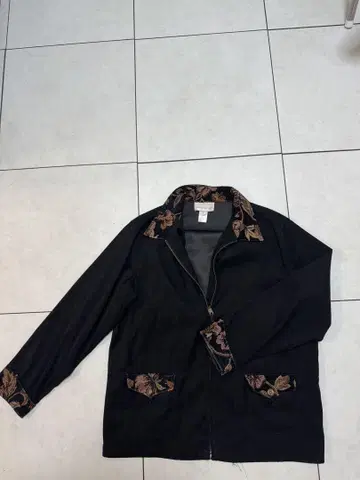 susan graver style 블랙 집업 자켓 L