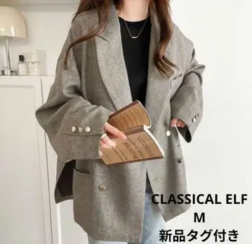 CLASSICAL ELF 택 포함 새상품 자켓 그레이 골드 버튼