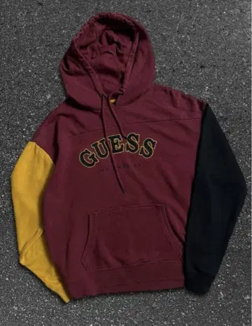 GUESS 후드티 컬러 블록 빅 SP OG 후디