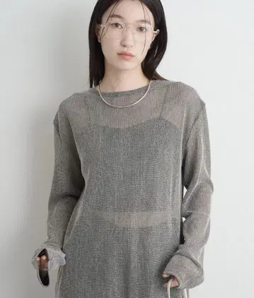 Omekashi 2way 메쉬 가디건 블랙