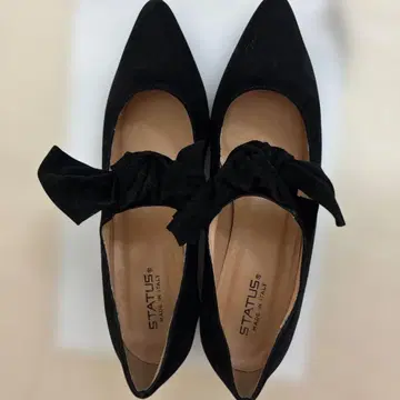 STATUS 블랙 스틸레토 슈즈 38