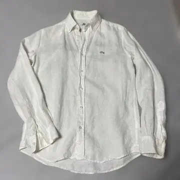 LACOSTE 린넨 화이트 셔츠 M 사이즈
