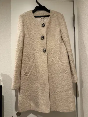 [ 미사용품 ] 아이보리 노카라 자켓