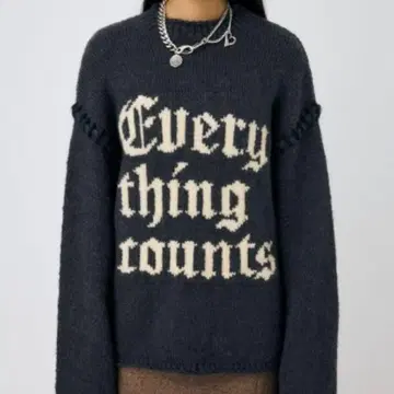 MOUSSY [web 한정 컬러] KNITTED WORDS 스웨터