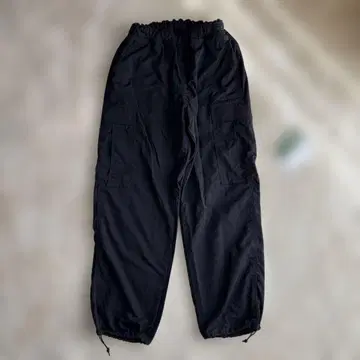 LEE 블랙 프리 나일론 와이드 카고 팬츠