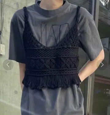 아메리 MEDI 2WAY ETHNIC FRINGE KNIT BUSTIER