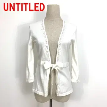 A6062 언타이틀 7부 소매 가디건 면 펄 비쥬 화이트 2