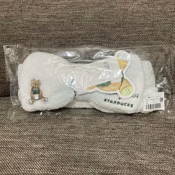 스벅 젤라토피케 파우더 베어 자수 보더 헤어밴드 민트 그린