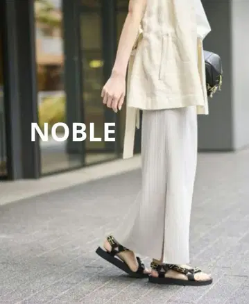 NOBLE 노블 골지 타이트 스커트 그레이 B 38 ( M 사이즈 )