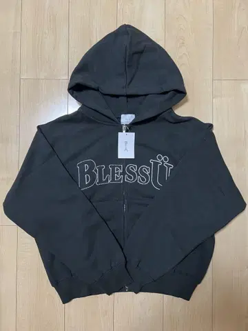 블레스유 지퍼 후드티 블랙 M BlessU