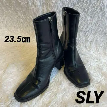 SLY 부츠 부티 가죽 블랙 숏부츠 23.5cm
