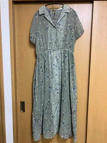 셔츠 롱 원피스 꽃무늬