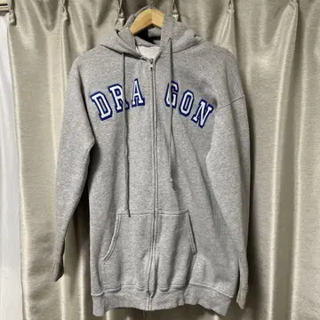 드래곤 빈티지 지퍼 후드티 90s