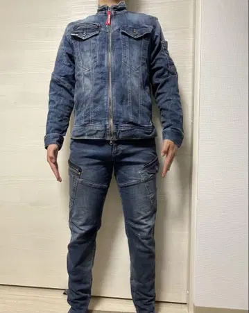 Burtle Work Wear 데님 자켓과 팬츠 세트 LL