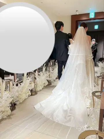 [ARLUIS DRESS] 파이핑 베일 롱 베일