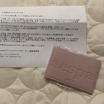 SM 추첨회 aespa 카드 케이스