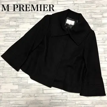 M PREMIER 엠프리미어 울 100% 숏 기장 코트 블랙 볼레로