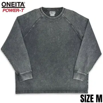 [ 한정판 ] ONEITA 오니타 13oz 케미컬 워시 긴팔 T셔츠 M