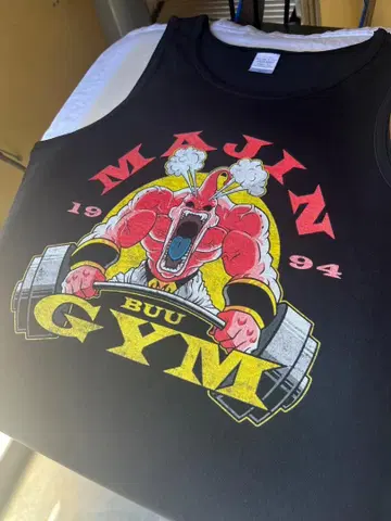 [탱크탑] MAJIN GYM 마인 부우 골드짐 블랙 XL