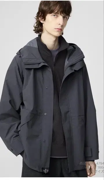 UNIQLO U / 블록 테크 유틸리티 후드티