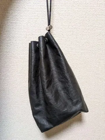 keel 블랙 레더 다이니마 가죽 복조리 M