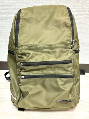 카키 올리브 그린 나일론 럭색 지퍼 컴퓨터 포켓