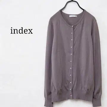 인덱스 펄 진주 버튼 크루넥 니트 가디건 오피스 캐주얼