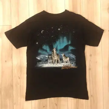 90s 할리 데이비슨 울프 T셔츠 레어