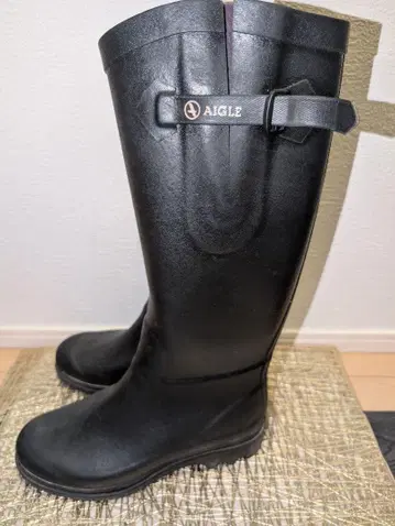 AIGLE 레인부츠 아웃도어 장화 블랙 여성용 38 사이즈 [중고]