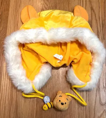 디즈니 푸우 팬캡 귀달이 플리스 폼폼 벌집