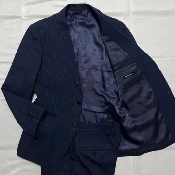 인기 수트 컴퍼니 REDA 수트 네이비 스트라이프 플란넬