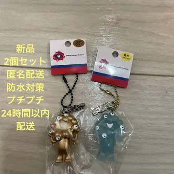 EXPO 간사이 만박 미야쿠미야쿠 축광과 골드 입체 마스코트 키링