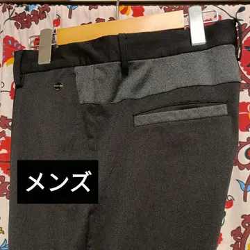 Trianglesquare 블랙 슬랙스 허리 그레이 악센트
