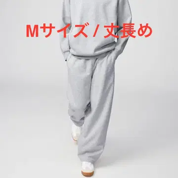 UNIQLO:C 와이드 스웨트 팬츠 긴 길이 M 사이즈 그레이
