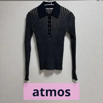 atmos 아토모스 리브 니트 네이비